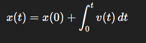 <p>Use initial position and integrate velocity:</p>