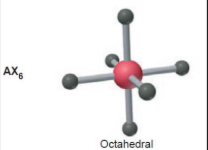 <p>Octahedral<br>6 electron groups<br>90</p>