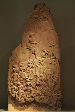 <p>Ancient Near East (Mesopotamia): Stele of Naram-sin, c. 2254-2218 BCE</p>