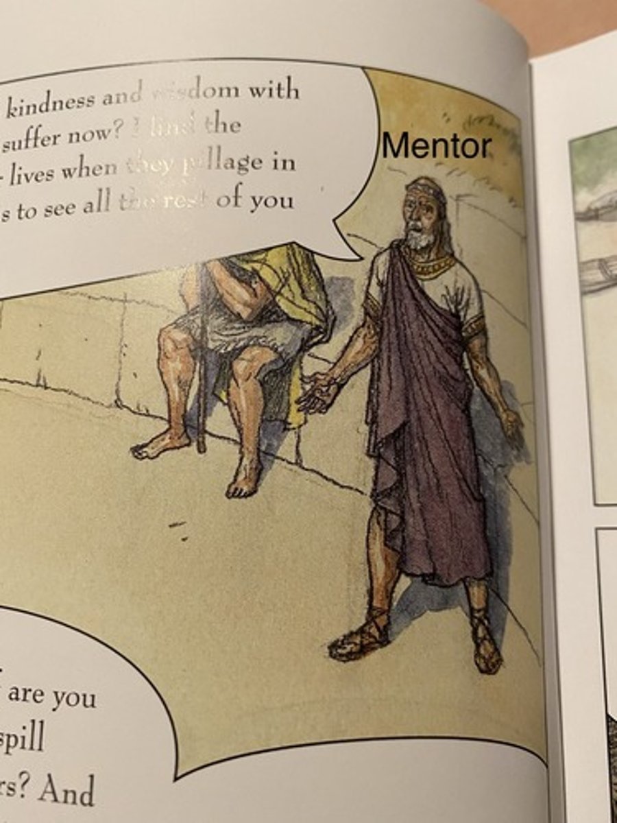 <p>Elderly Ithacan leader. Supports Telemachus in town gathering. Also a disguise of Athena.</p>