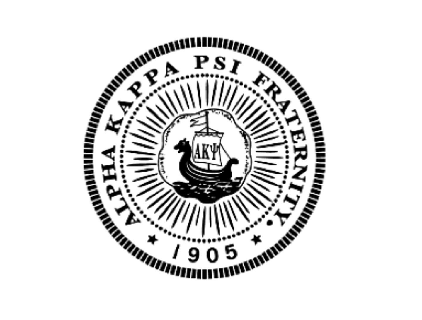 <p>The fraternity's seal is used to attest charters, membership certificates</p><p>and awards issued by the fraternity. The date "1905" is the year the</p><p>fraternity was incorporated in the State of New York.</p>