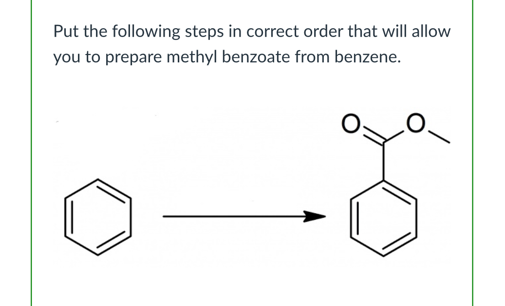 <p>(Lab 4: nitration of methyl benzoate)</p>