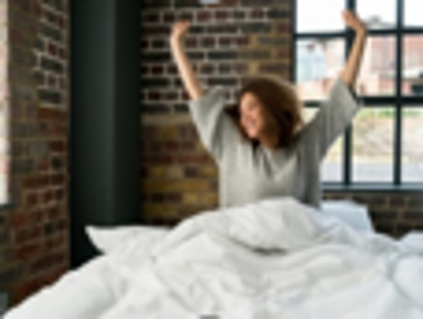 <p>to wake oneself up</p>