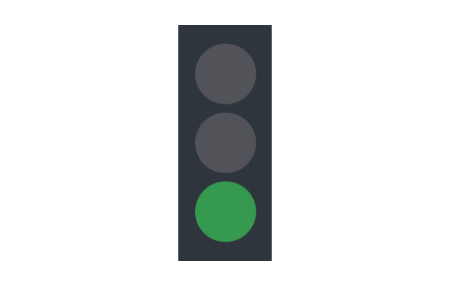 <p>A green traffic light</p>