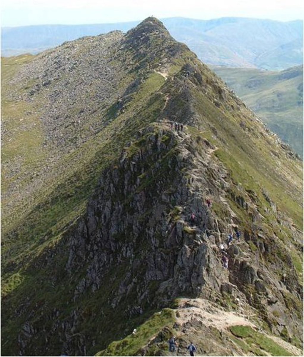 <p>Steep-sided ridge.</p>