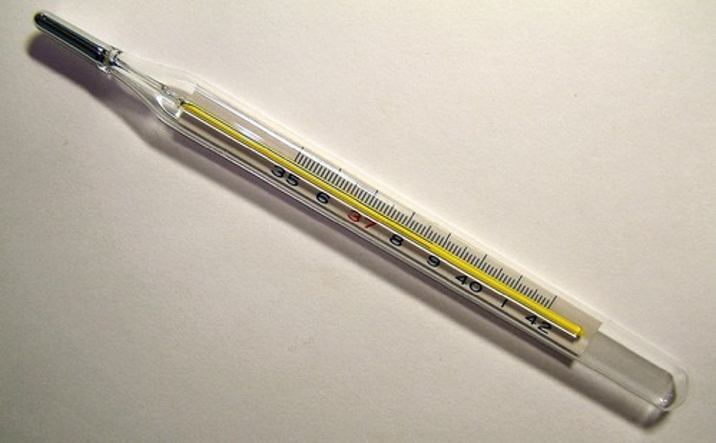 <p>Changes colour in response to temperature change.</p><p>Room thermometers, medical thermometers for children, bath water thermometers, colour change mugs and kettles, food packaging to indicate food is hot to eat or cool for drinks, baby feeding spoons, battery charge indicator strips.</p>