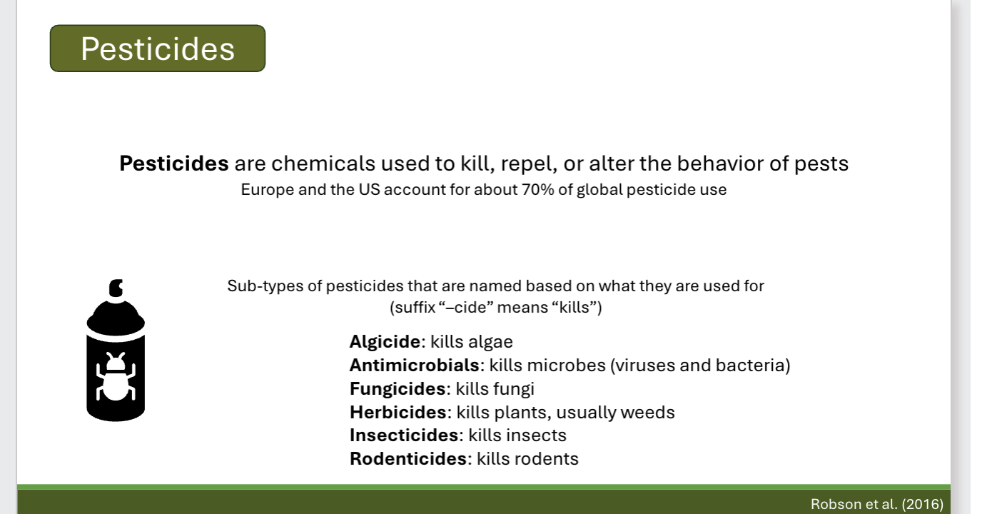 <p>Describe the pros and cons of pesticides </p>