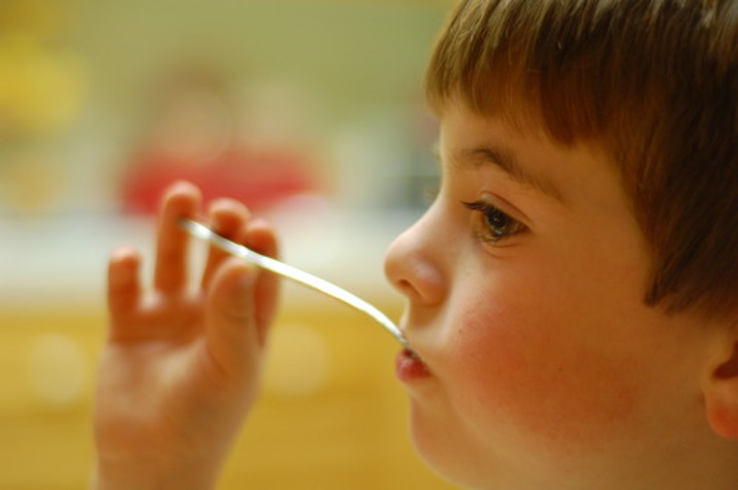<p>The boy ate icecream.</p>