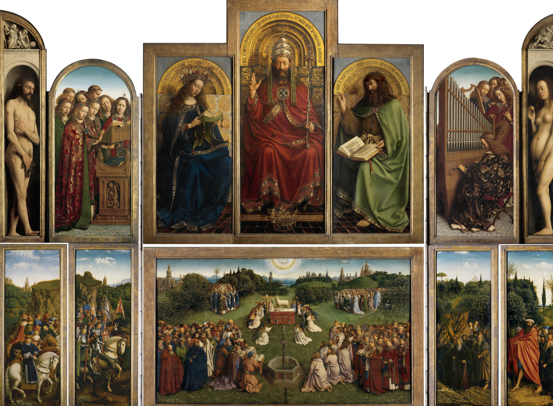 <p><mark data-color="green" style="background-color: green; color: inherit;">The Adoration of the mystic lamb</mark></p>