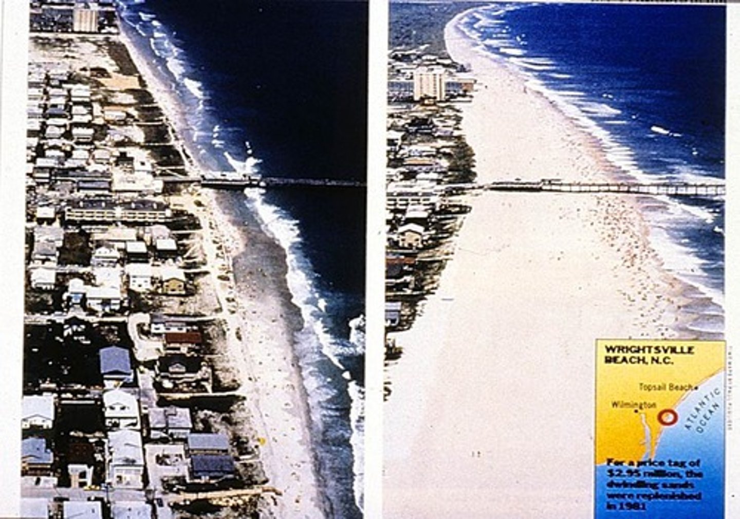 <p>The removal of beach materials into the sea or lakes by the action of waves, tides, or wind</p>