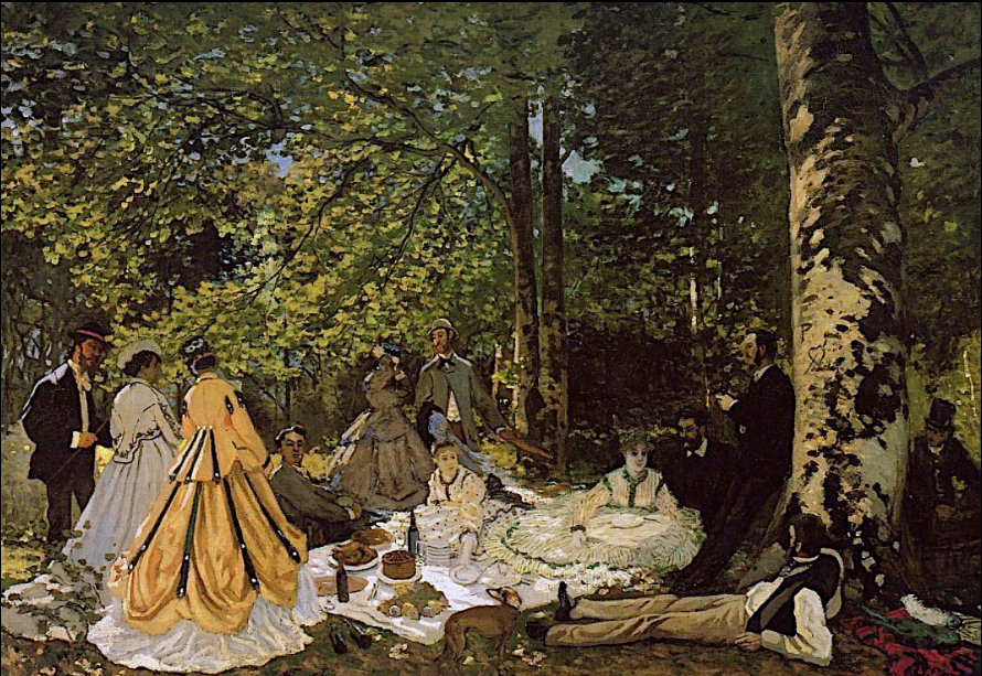 <p>Monet, Le Déjeuner sur l’Herbe (study), 1865-66</p>