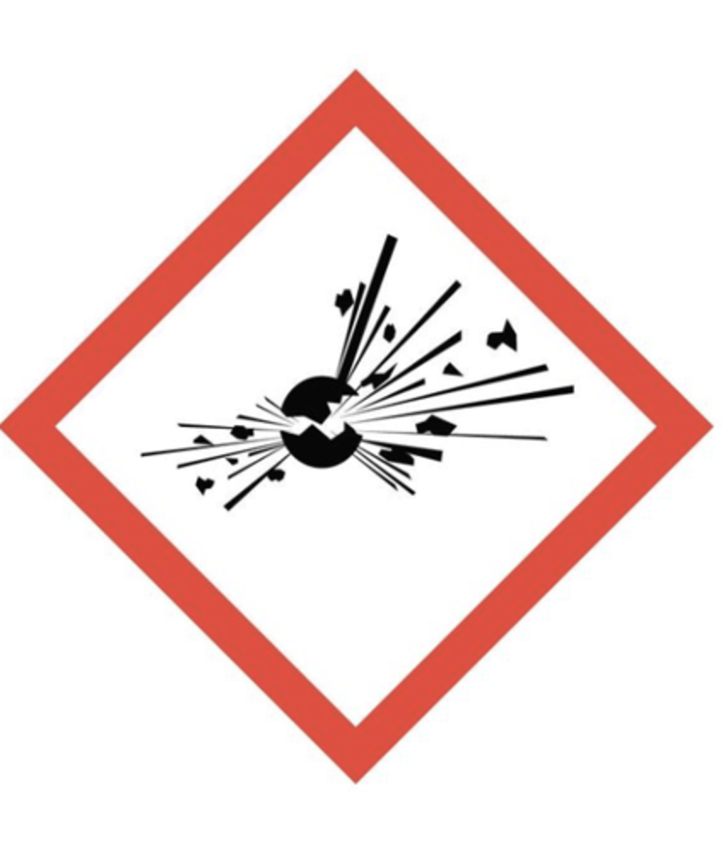 <p>including organic peroxides and highly unstable material at risk of exploding even without exposure to air (self-reactives).</p>