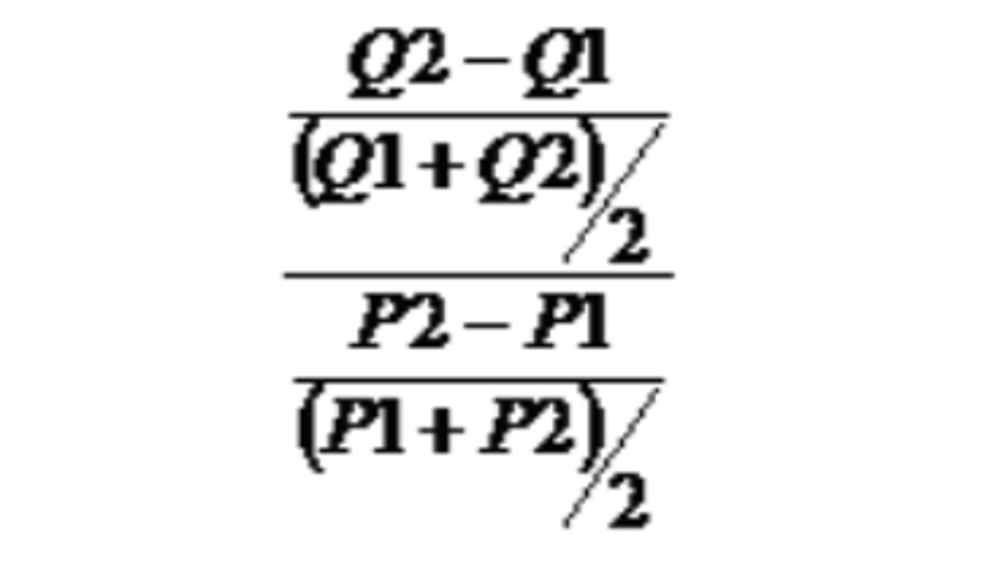 <p>Used to calculate elasticity</p>