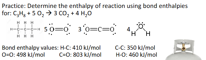 <p>Bond Enthalpies Practice (Chapter 10)</p>