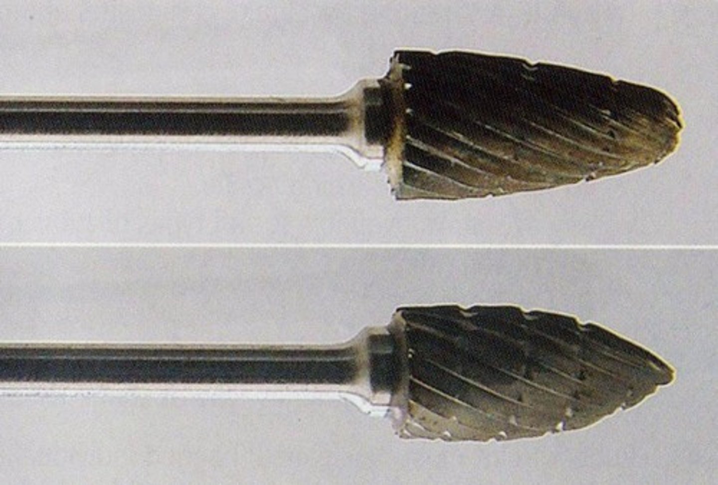 <p>trims acrylic on dentures and retainers, or plaster on models; not used in the mouth, lab bur</p>