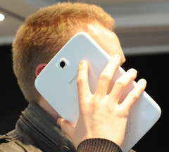 A device that combines the features of a smartphone with a tablet.