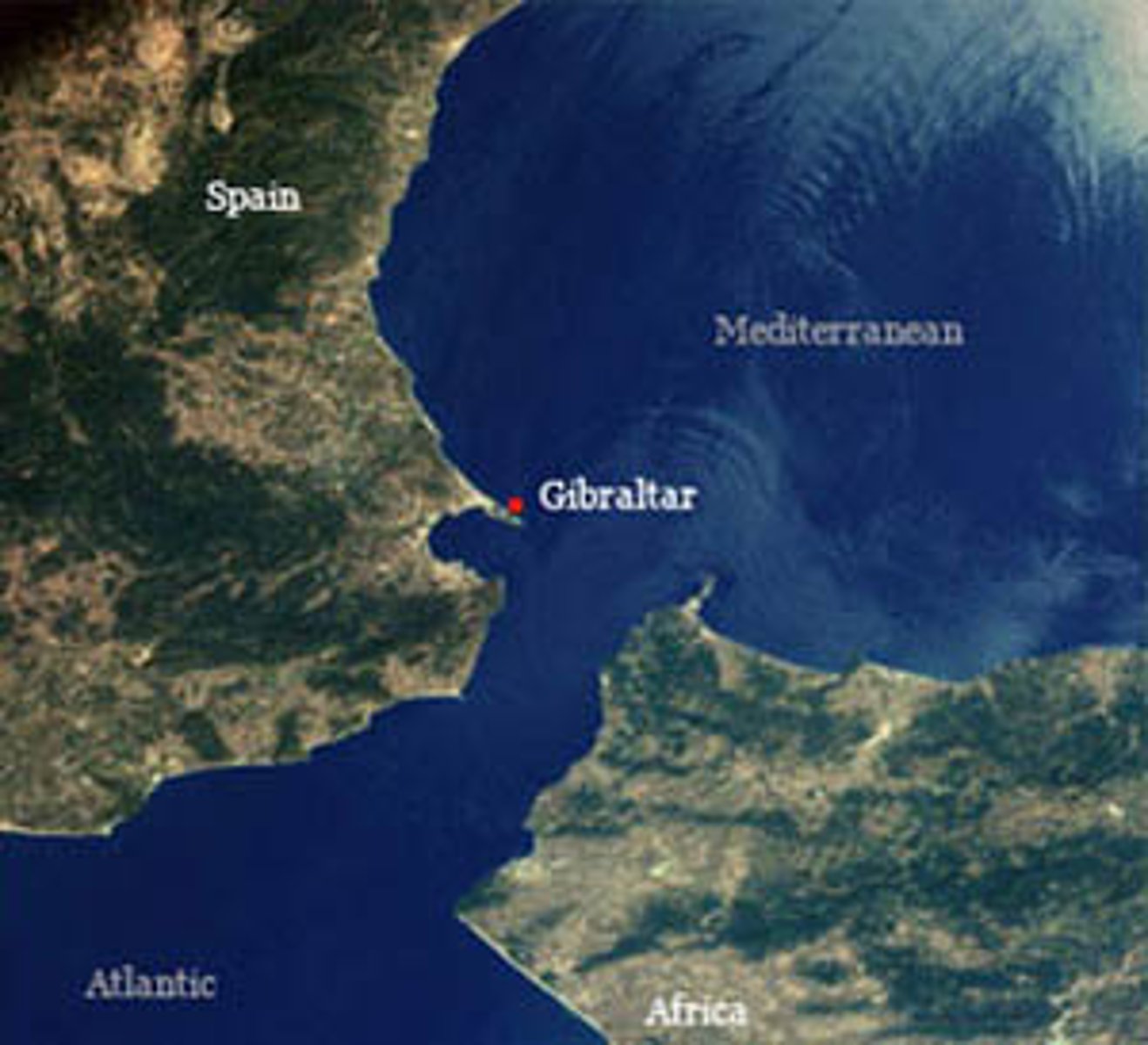 <p>A narrow waterway connecting two larger bodies of water</p>