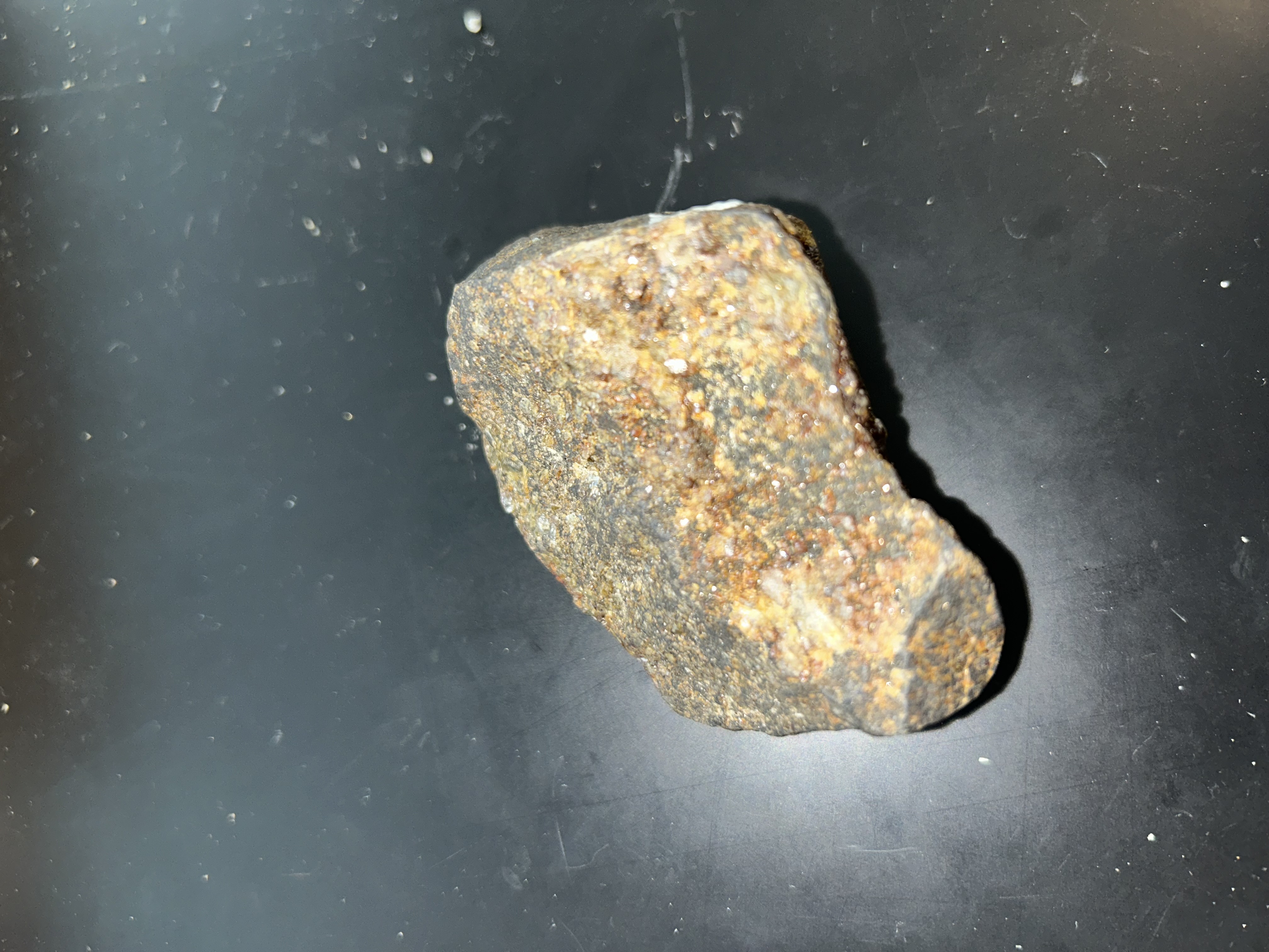 <p><span>non metallic with brilliant luster</span><br><span>sulfur smell with streak</span><br><span>harder than glass</span><br><span>dark brown color</span></p>