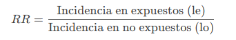 <p>Comparación entre expuestos y no expuestos.</p><p><span><br></span></p>
