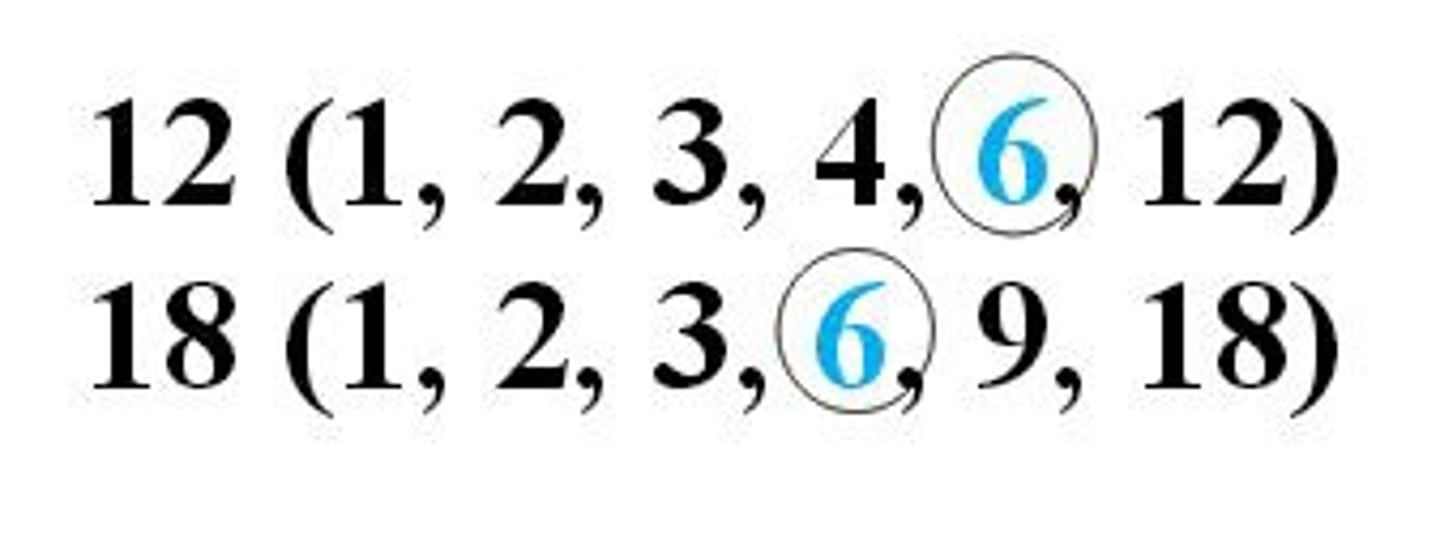 <p>The highest factor of two numbers. ie, 28 and 16, they both have 2 and 4, 4 is higher so that is the highest common factor.</p>