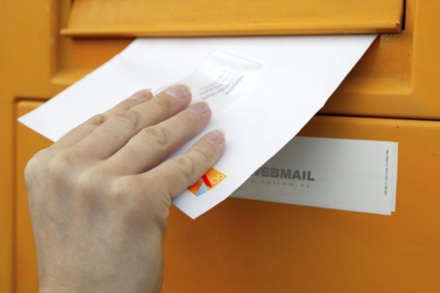 <p>to put a letter in the mail box</p>