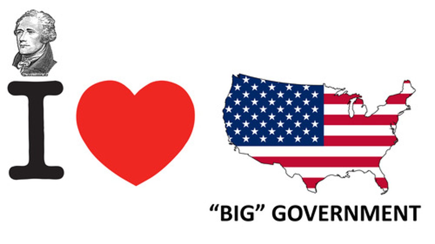 <p>Favored the wealthy and educated, strong central government, supported the National Bank, limited immigration, slow/against westward expansion.</p>
