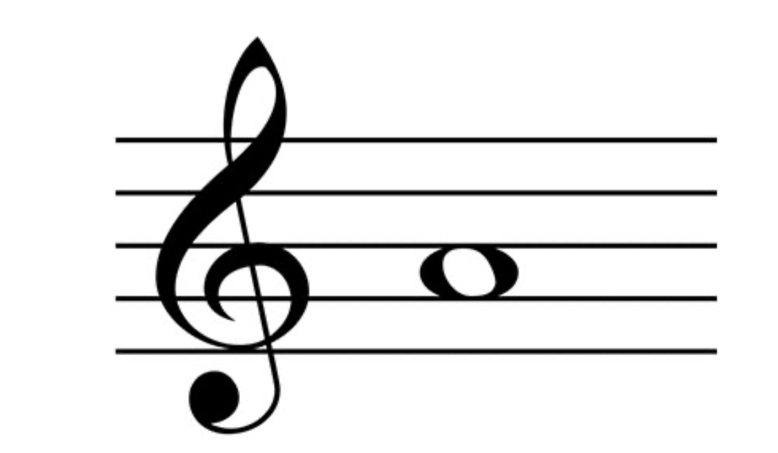 <p>What space is this on the treble?</p>