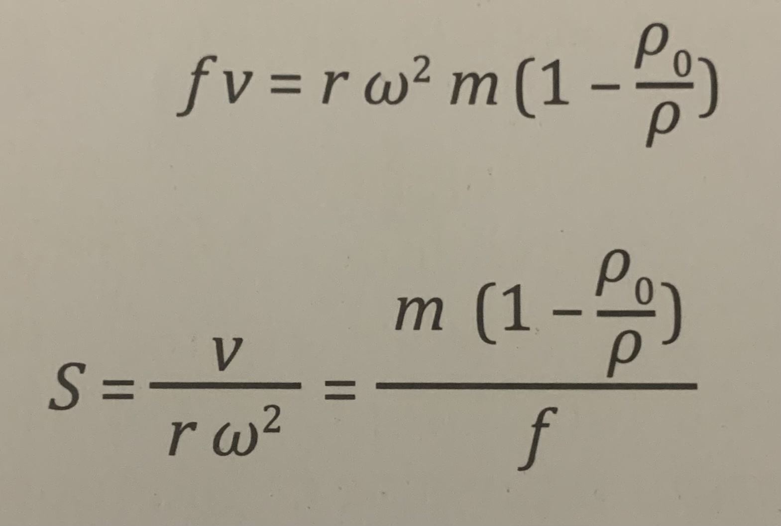 Sedimentation equation 