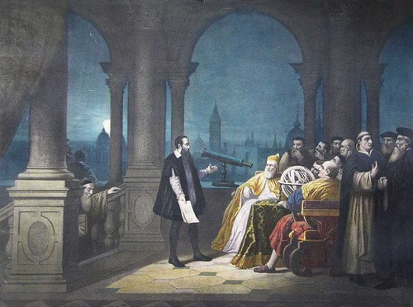 <p>First to use telescope for astronomy in 1609.</p>