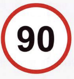 <p>90KM/H Speed Limit</p>