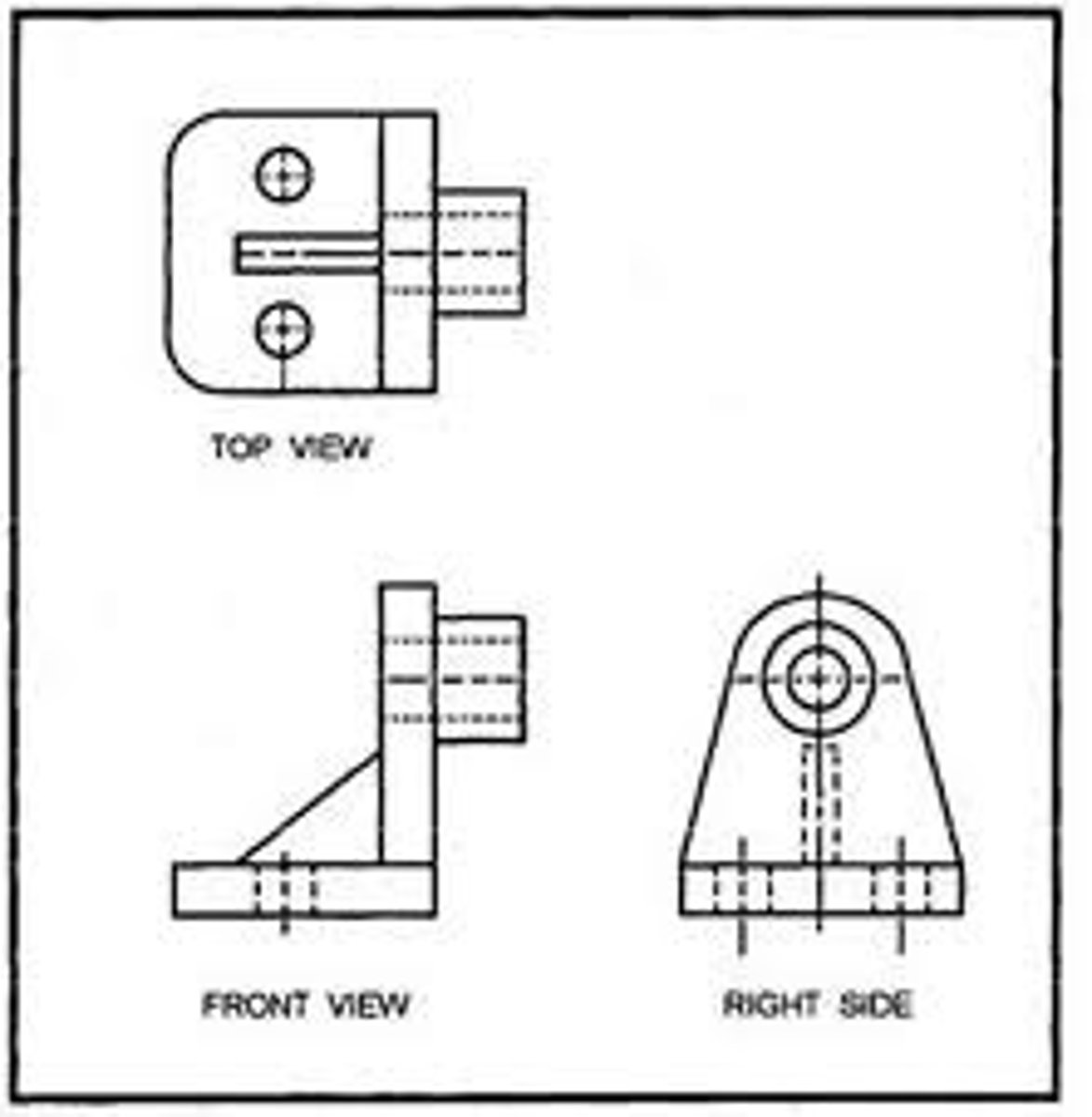 <p>projection of a single view of an object (such as a view of the front) onto a drawing surface in which the lines of projection are perpendicular to the drawing surface</p>