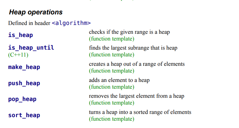 <p>Operations that work with heap data structures.</p>