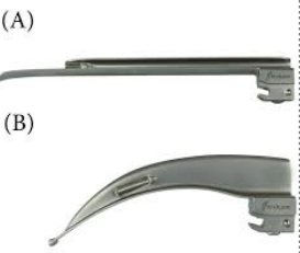 <p>Name these 2 laryngoscopes</p>