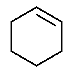 6 single bonded carbon atoms, one double bond

alkene functional group

clear organic liquid
