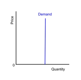 <p>It means that the quantity demanded of a product is completely unresponsive to the price change. </p>