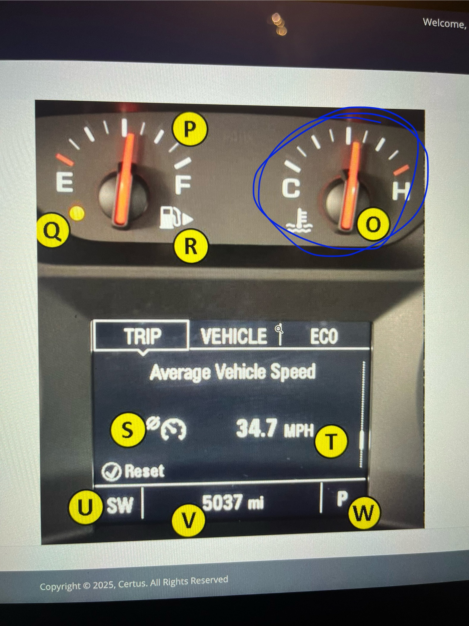 <p>Water temp gauge</p>