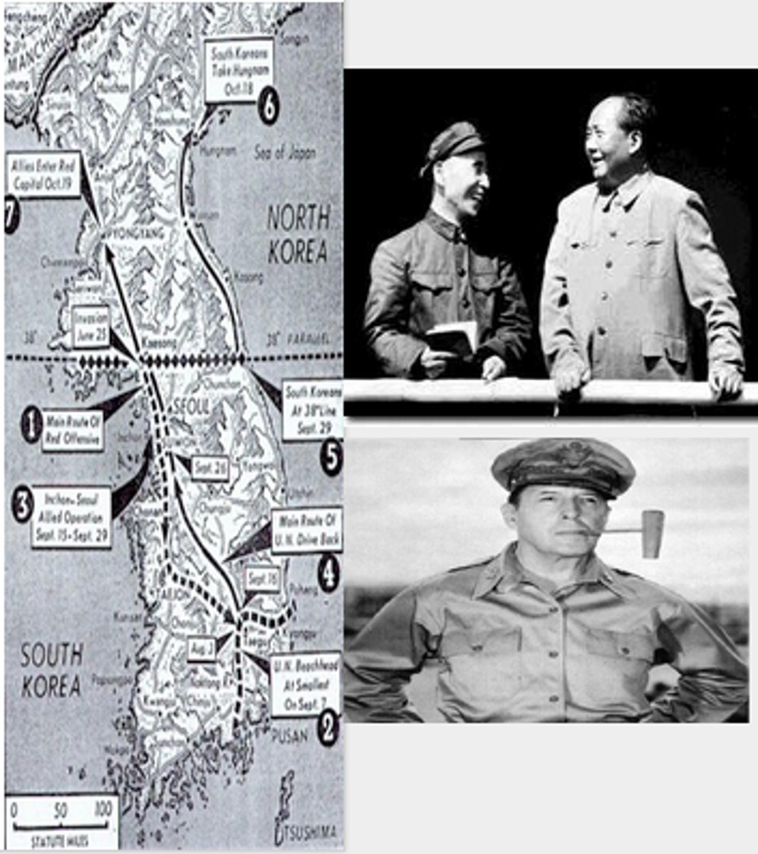 <p>July 27, 1953; during the presidency of Eisenhower, this agreement ending the Korean War created a demilitarized zone extending roughly a mile and a half on either side of the 38th parallel.</p>