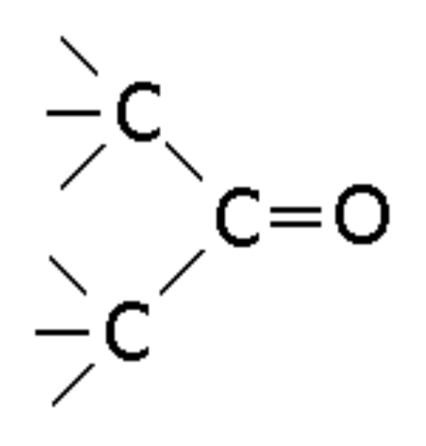 <p>Compound with a carbonyl group in the middle of the chain, ending in -one (e.g., 2-Propanone)</p>