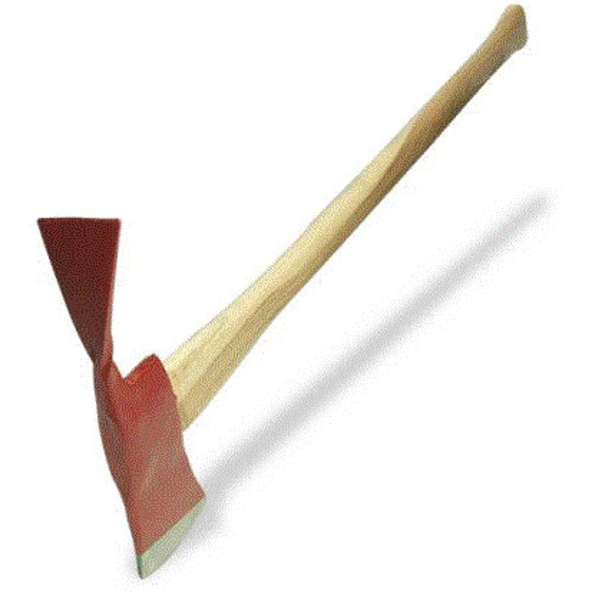 <p>Axe on one end and hoe on the other end.</p>