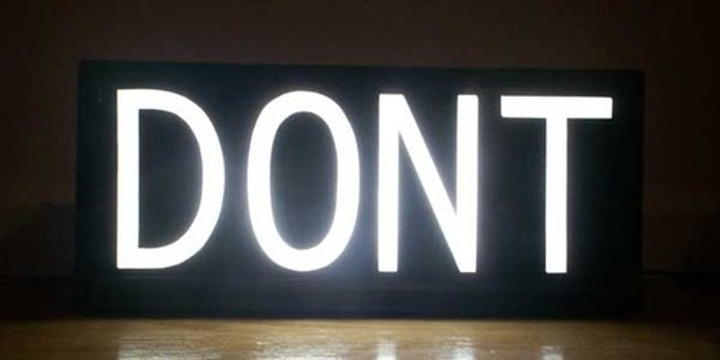 <p>to not be, to not do</p>