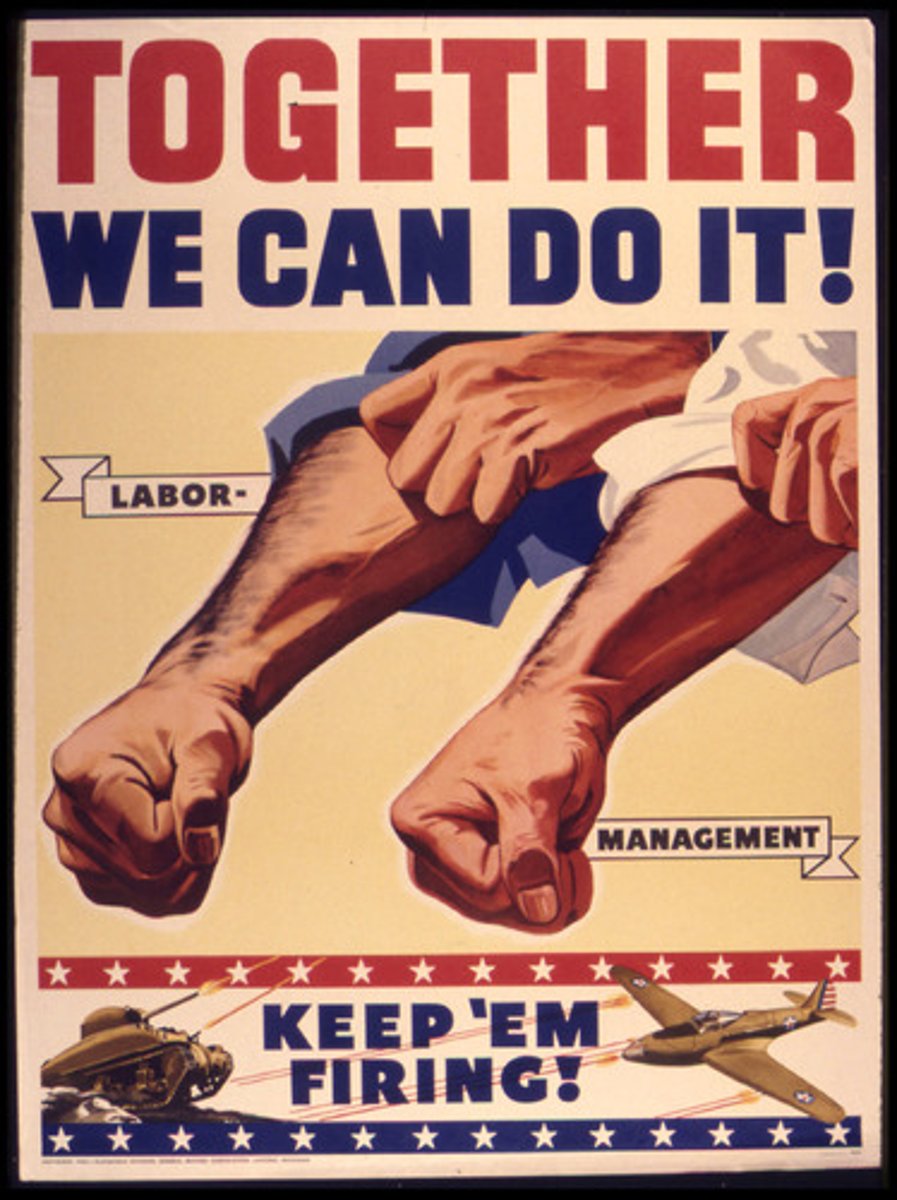 <p>The government organization that produced propaganda to build support for the war</p>