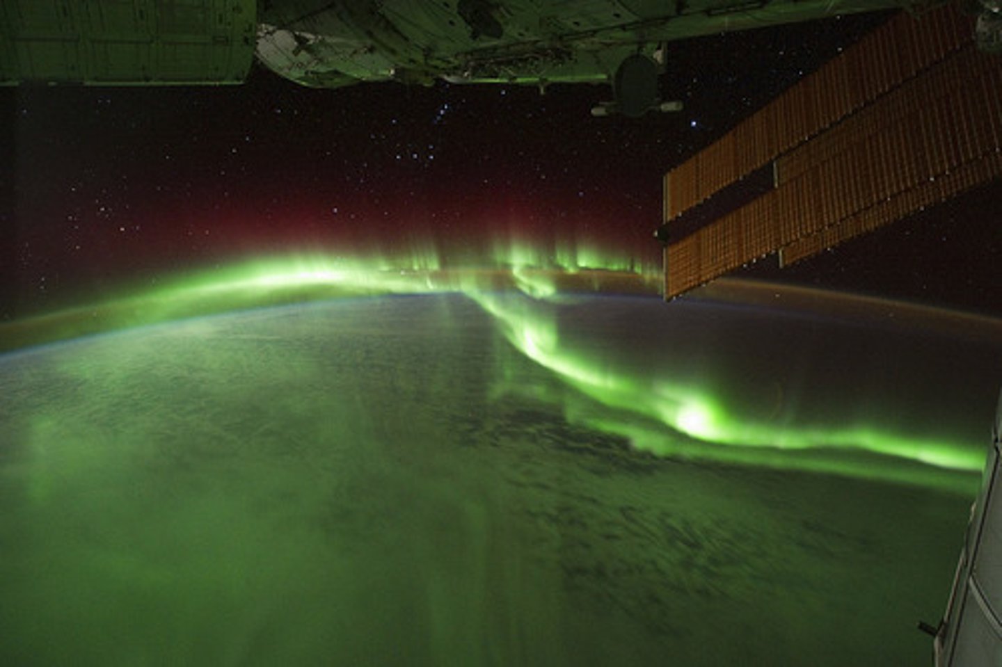<p>(charged gas atoms) that can reflect radio waves is found here, as are the aurora.</p>