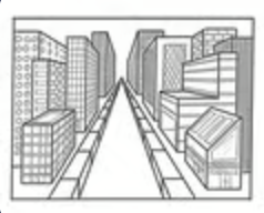 parallel lines appear to converge with distance

