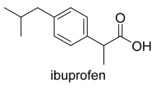 <p>Draw the biologically active S enantiomer of ibuprofen </p>