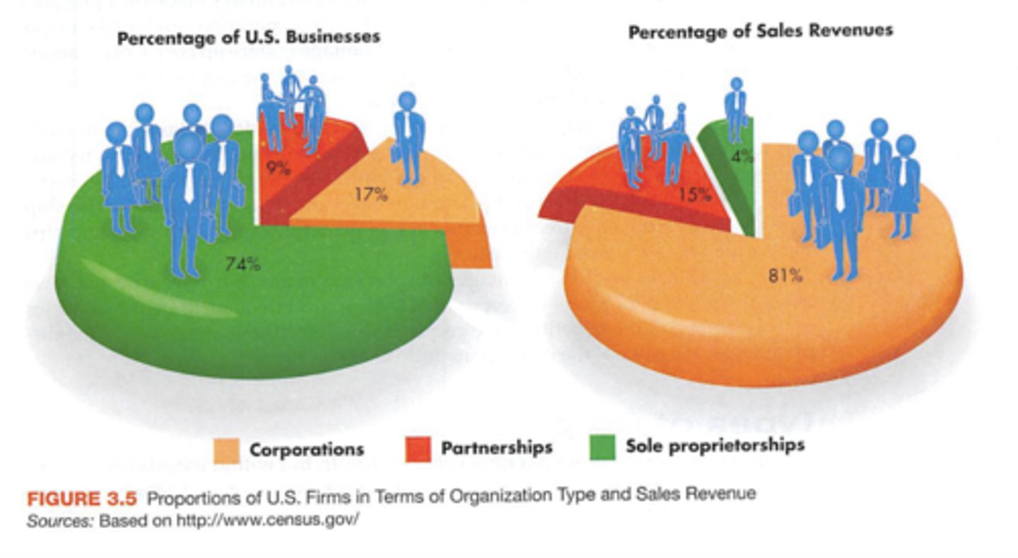 <p>Percentage of US businesses - (SP,C,P)</p><p>Percentage of Sale revenue - (C,P,SP)</p>