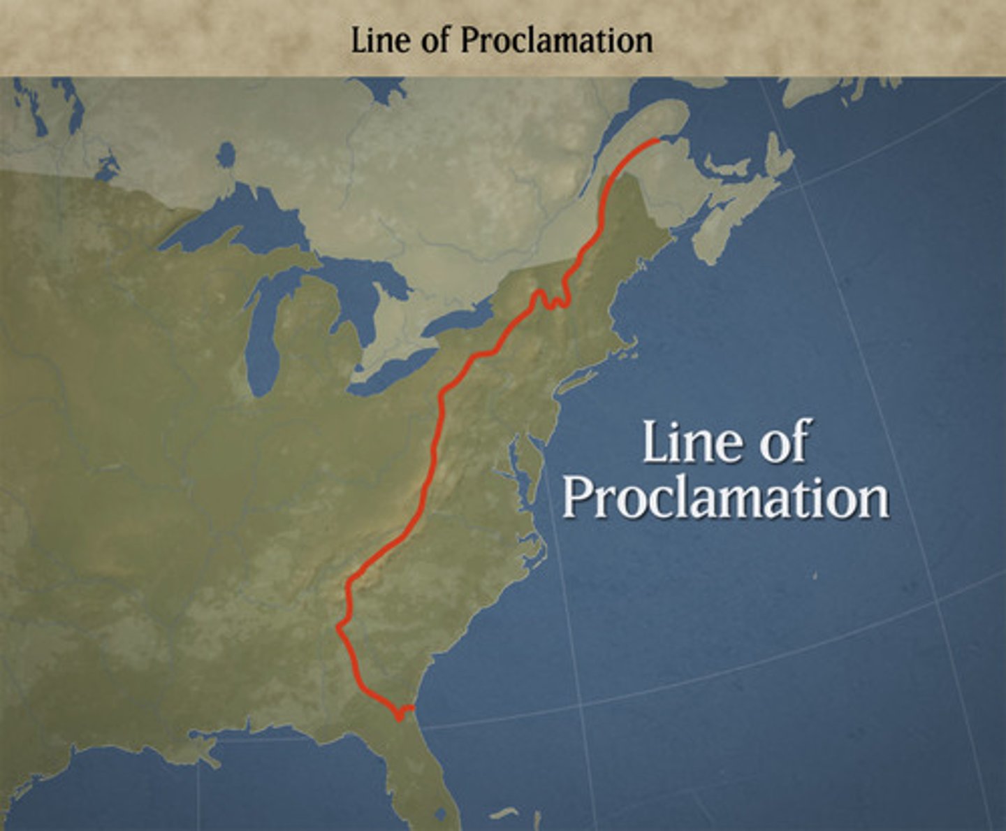 <p>The British king forbade the colonists from moving into lands west of the Appalachian mountains</p>