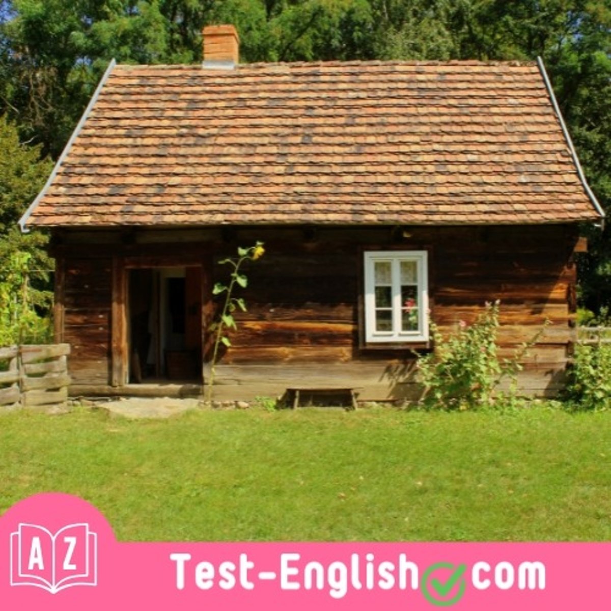 <p>My grandmother lives in a little _____ near the lake.</p>