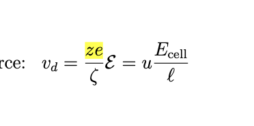 <p>drift velocity </p>