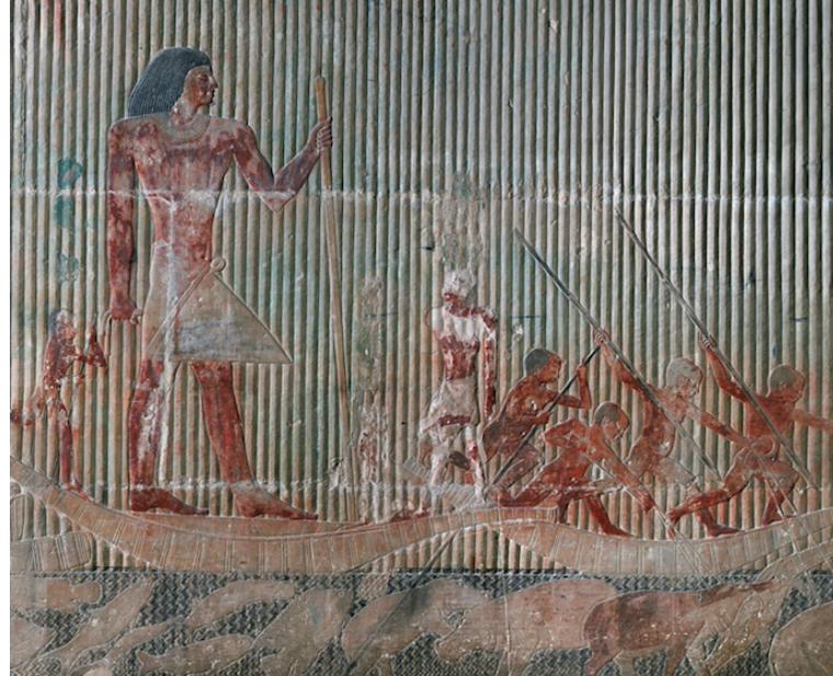 <p>A pose that combines two or more viewpoints in a single representation, a convention common in ancient Near Eastern and Egyptian art. A figure in composite pose usually appears in profile with feet, legs, hips, and head turned to the side, but torso facing forward.</p>
