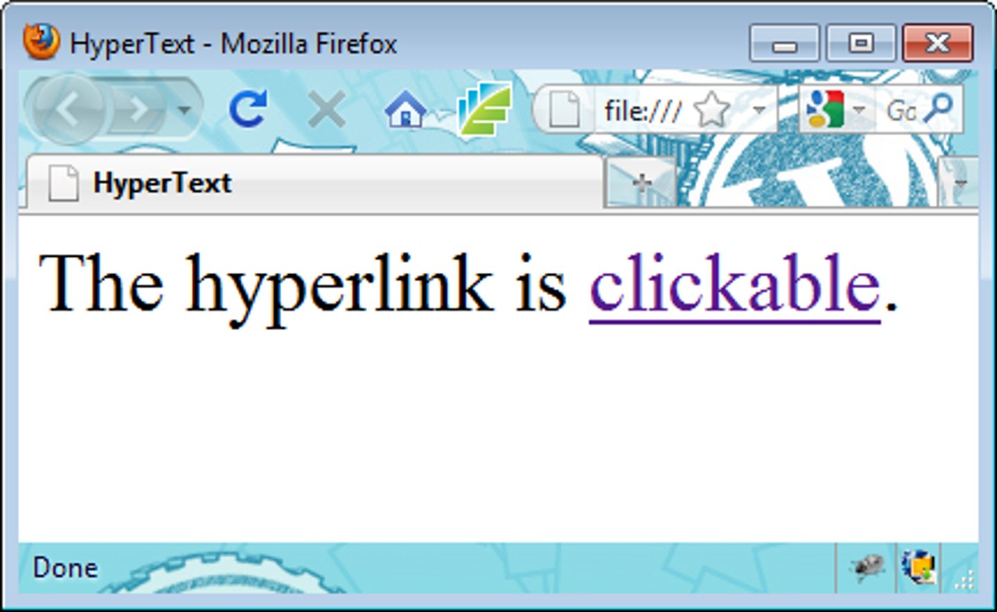 <p>hyperlink/url</p>